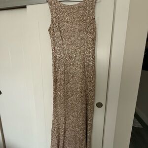 Elegant Gold Evening Gown